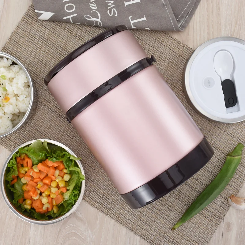 1.3L/2L Высокое качество Ланч Бокс вакуумные, сохраняющие тепло для еды Bento коробка из нержавеющей стали контейнер для еды для детей портативный пикника школы
