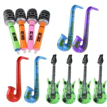 3 шт.(саксофон+ гитара+ микрофон) забавные надувные игрушки необычные детские праздничные надувные рок-группы игрушки