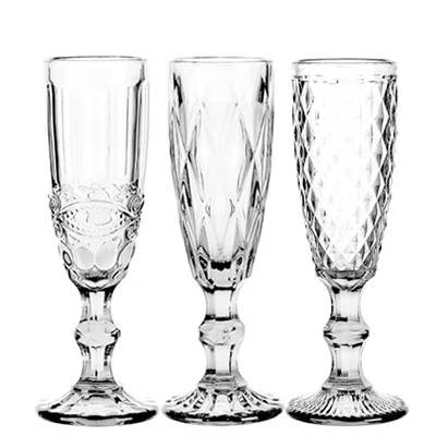 Цветной и прозрачный гравировальный стакан для шампанского, сока, вина, бара, декоративные принадлежности, не содержит свинец, 150 мл, 5 унций, 3 шт./лот, DEC351