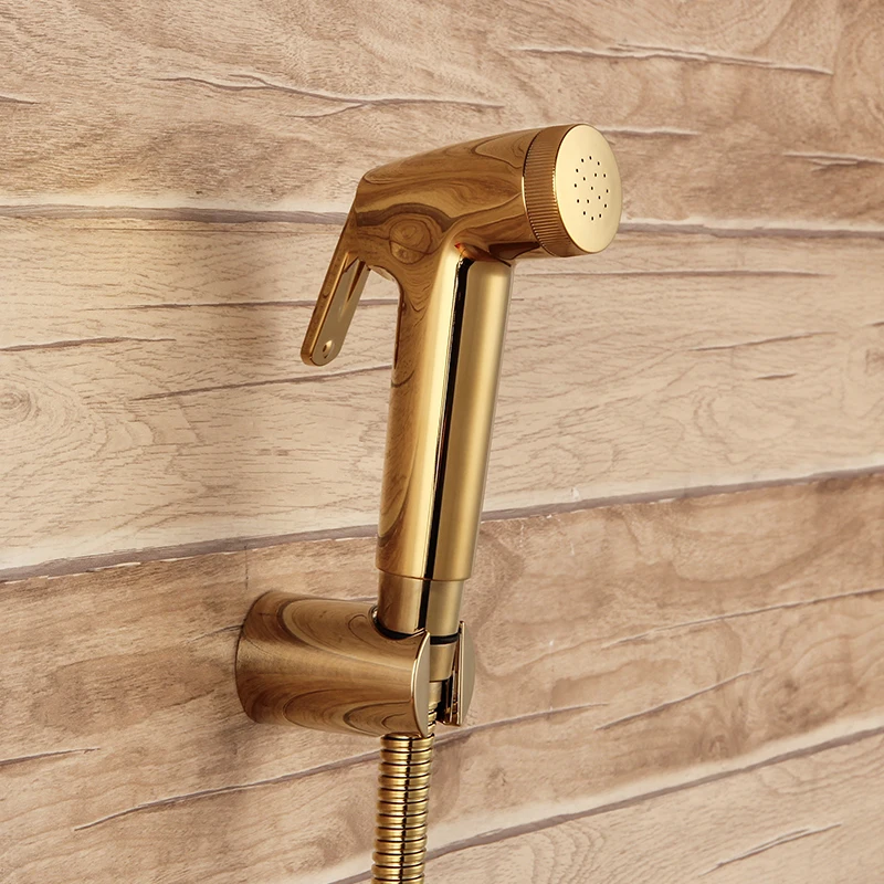 Gold ABS Sprayer hand held toilet bidet spray shattaf spray factory