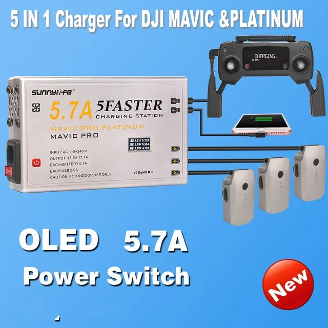 New Arrival 5 in 1 Battery Controller font b Smartphone b font Tablet Charger 5 7A