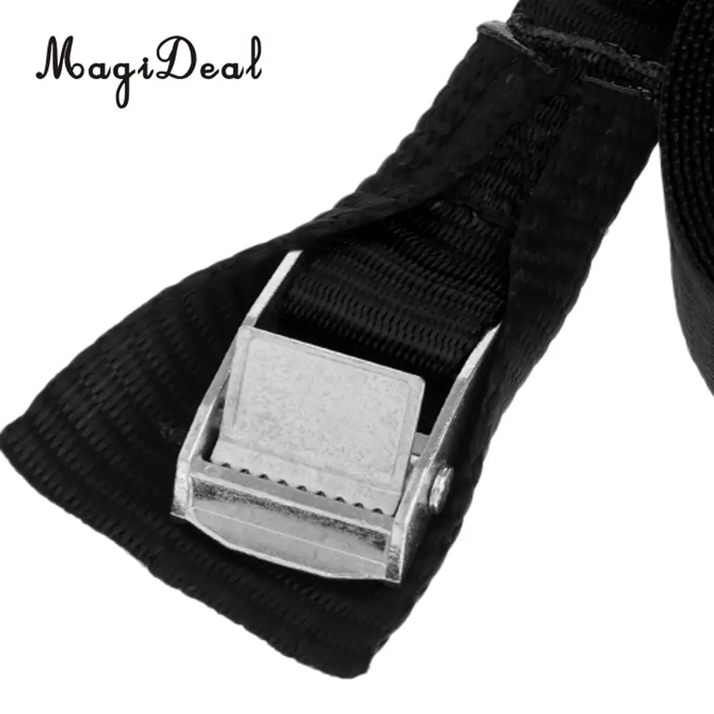 MagiDeal SUP 300cm 25mm Kayak Canoe Tie Down Strap Pack Lash Belt Metal Buckle for Dinghy Surfing Rafting Surfboard Accessory