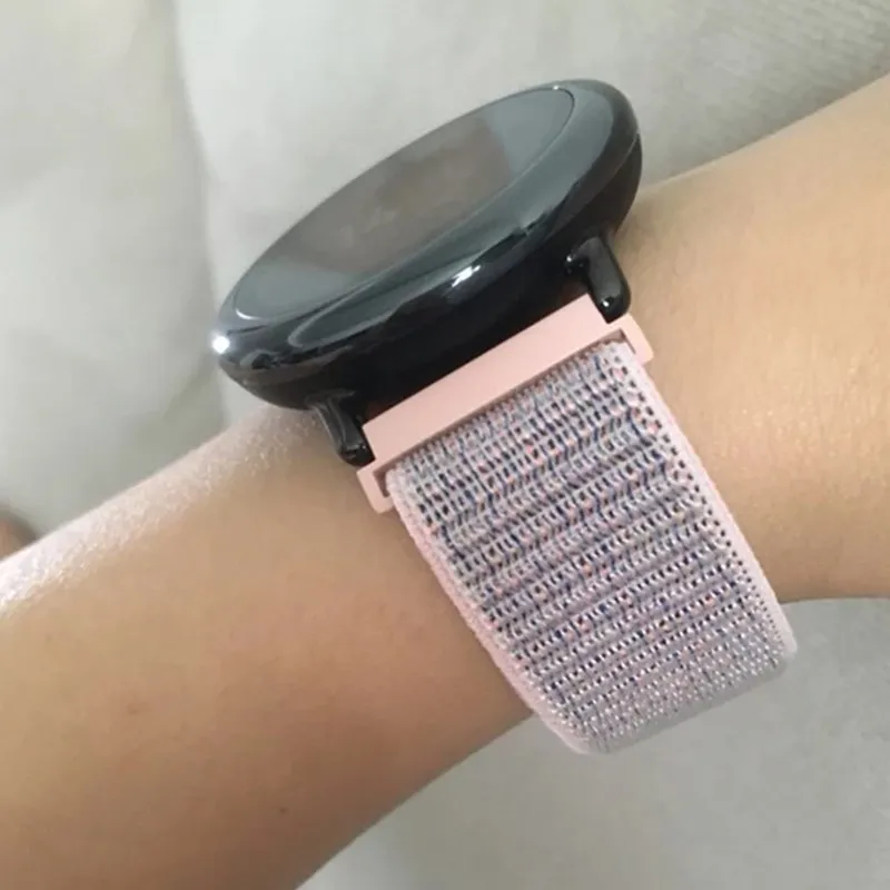 Ремешок для часов 20 мм 22 мм нейлоновый ремешок для браслета Amazfit цветной нейлоновая петля ткацкие часы для Amazfit Bip Pace ремешок для часов Brecelet