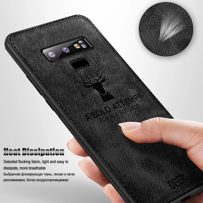 Luxurious Fabric Deer Design Shockproof Soft Bumper Phone Case