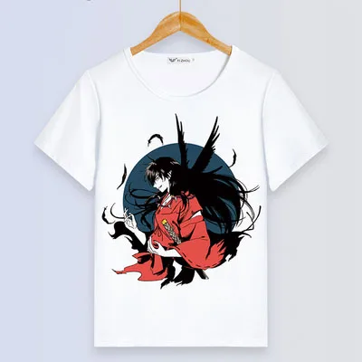 Inuyasha, футболка, аниме, кикио, футболка, женская футболка, Higurashi Kagome Sesshoumaru, косплей, короткий рукав, топы, мужские футболки - Цвет: 012