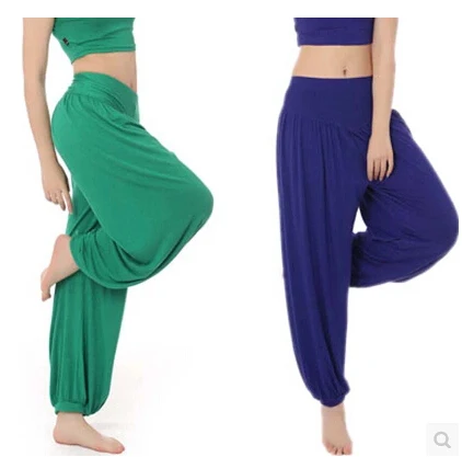 

Plus Size 100%Cotton High Waist Women Harem Modal Dancing Trousers Loose Overall Wide Women Sport Yoga Pants Women Sweatpants