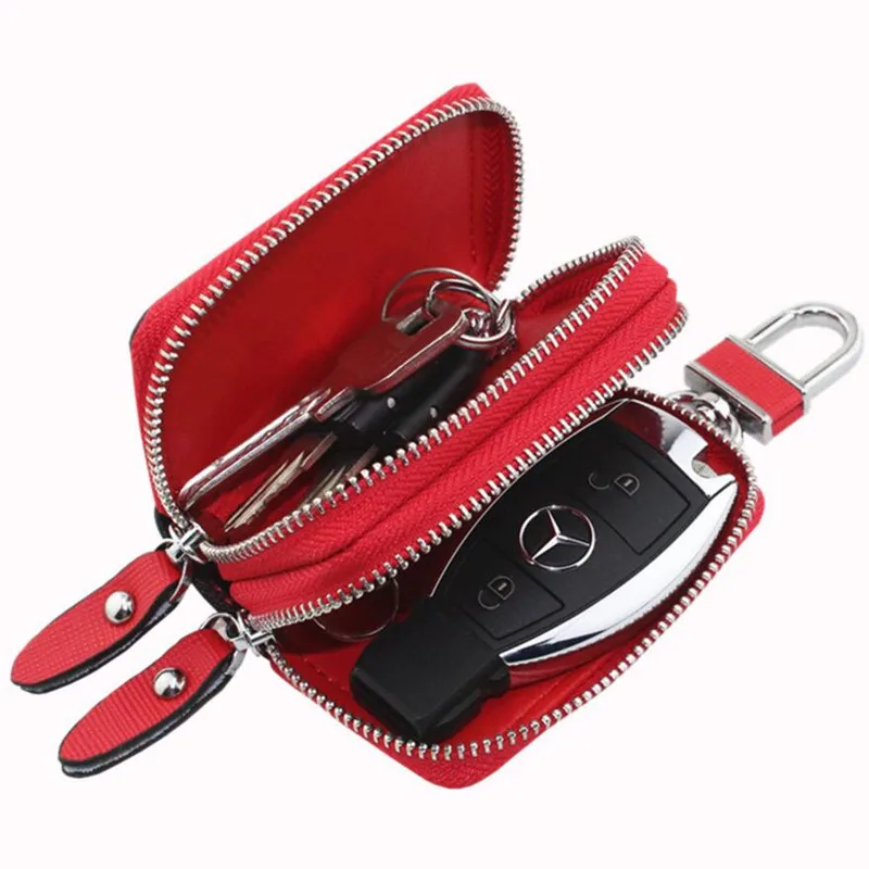 2017 New Key Holder Wallet Cow Split Leather Unisex Key Wallet Double