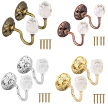 2x Хрустальная роза занавески подхваты двери стены кисточкой крючки держатель Вешалка Аксессуары для штор украшения дома комнаты