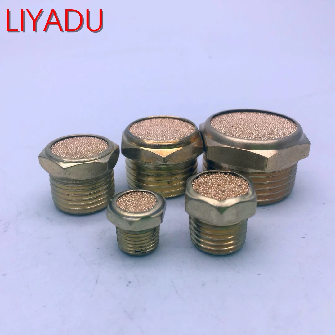 

1PCS BSLM-M5 01 02 03 04 1/8" 1/4" 3/8" 1/2" Pneumatic electromagnetic valve muffler all copper fittings
