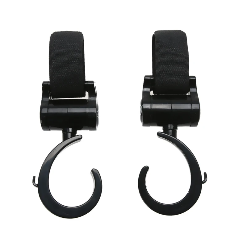 

2 PCS Multifunction Baby Stroller Hooks Pushchair Pram 360 Swivel Hanger Hooks For Carriage Bag Kids Baby Stroller Accessories