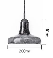 modern kitchen lamps Glass shade Lens Bowl pendant lamps led lights Decorative Lamp Smoke Grey shadows (8)