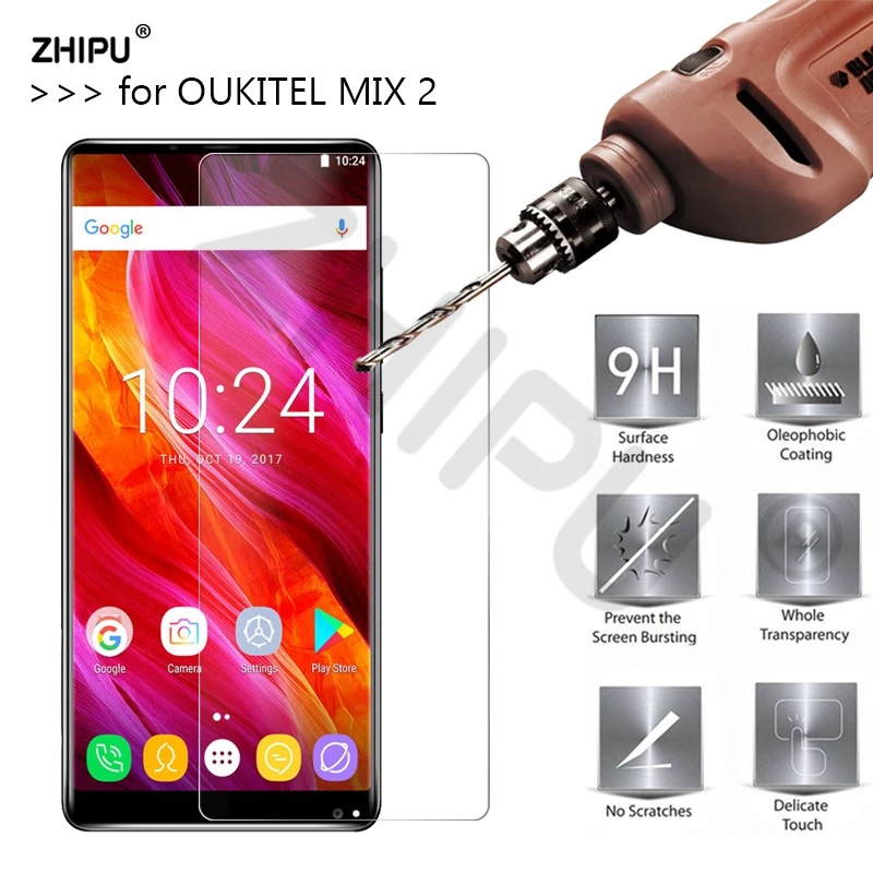

2.5D 0.26mm 9H Premium Tempered Glass For OUKITEL MIX 2 5.99 inch Screen Protector Toughened protective film For OUKITEL MIX 2