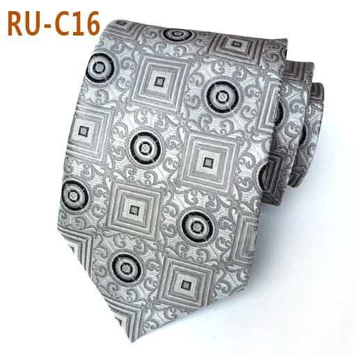 RU-C16 67 цветов, шелковый галстук для мужчин, жаккардовый, 8 см, Модный Цветочный галстук, деловой галстук для свадебной вечеринки, галстук, подарок для Него - Цвет: RU-C16