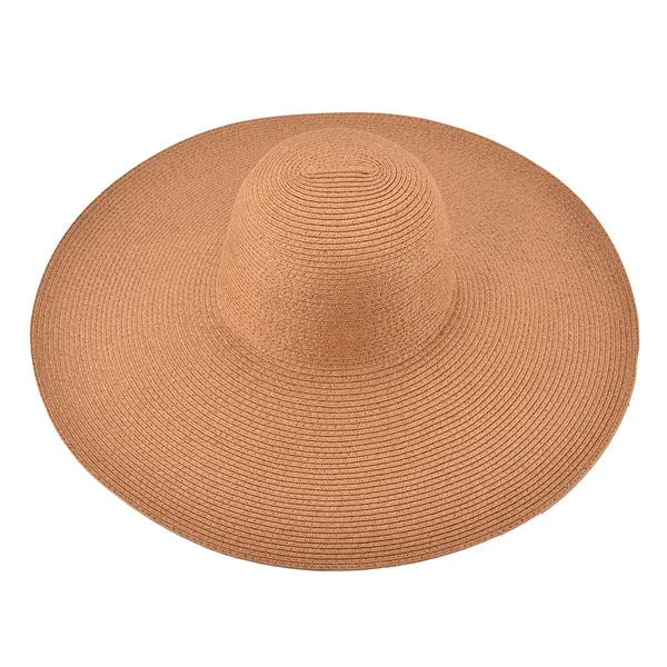 Шляпы от солнца с большими полями 7,1 ''/18 см бумажные летние соломенные шляпы для женщин Дамы УФ Защита пляжные шляпы флоппи Кентукки Дерби вечерние платья - Цвет: Khaki