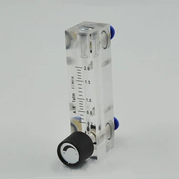 

0.05-0.5L/min PMMA Panel Type Gas Float Flowmeter Air Flow Meter Rotameter With Control Valve Fit 6mm OD Hose Tube
