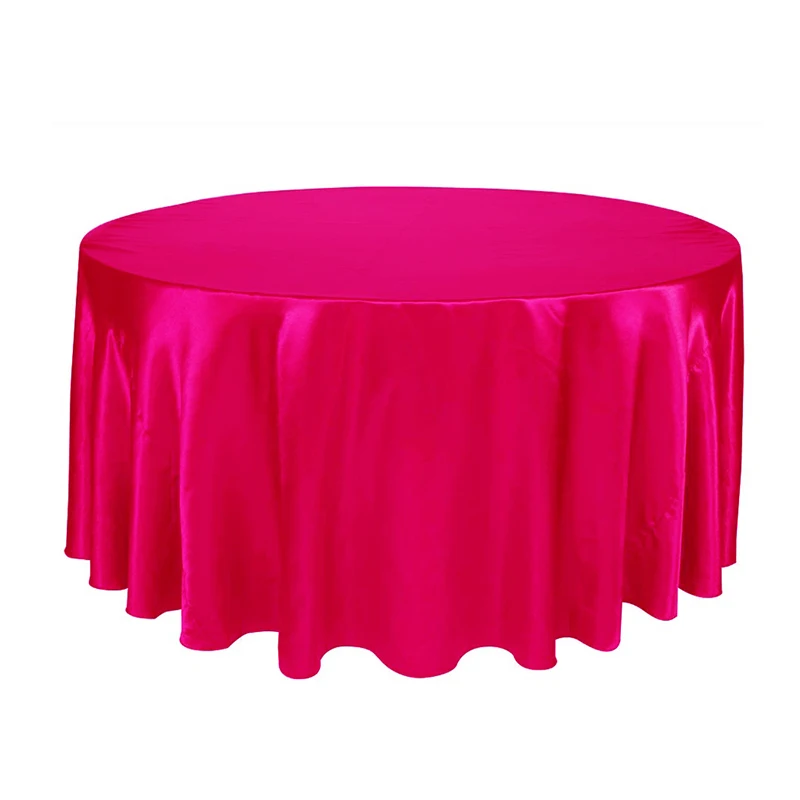 228cm Round Satin Tablecloth Oilproof Wedding Table Cloth Cover Banquet Decor
