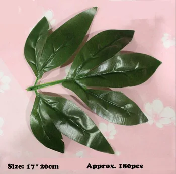 

500g Big Green 20*17cm Artificial Peony Leaf Leaves For Bouquet Garland Wreath Cap Decoration Craft DIY