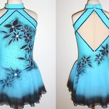 Взрослые фигурные платья для катания на коньках с спандексом Изящные новые брендовые соревнования в фигурном катании платье DR4030