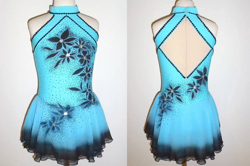 Голубое Платье Для Фигурного Катания фото 9
