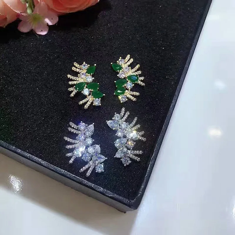 Женские серьги гвоздики с фианитами YAN MEI GLE6415Y|earrings women|earrings fashionfashion earrings |