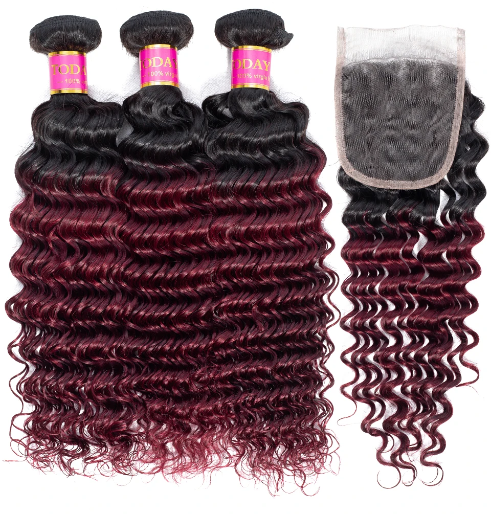 brazilian hair weave bundles with closure