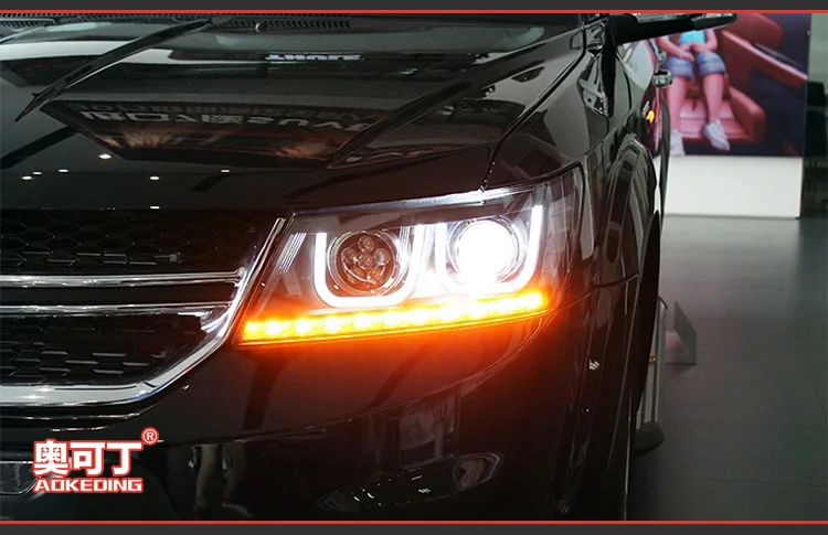 AKD автомобильный Стайлинг Для Dodge JCUV фары 2009- Journey фары светодиодный DRL Hid Freemont Angel Eye Bi Xenon луч аксессуары