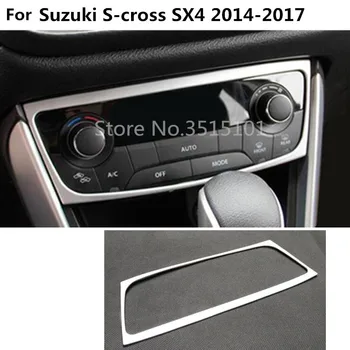

car ABS chrome Interior Air Condition Button Control outlet stwich Trim frame For Suzuki S-cross scross SX4 2014 2015 2016 2017