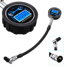 1 шт. цифровой манометр для шин, измеритель давления для велосипедов, автомобильных шин, диагностический инструмент, 0-200 фунтов/кв. дюйм, подсветка, ЖК-дисплей, датчик давления воздуха, тестер, инструмент