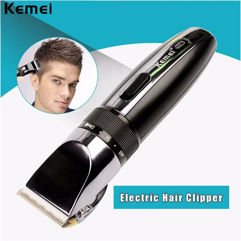 Kemei Electric Hair Clipper Rechargeable Hair Trimmer Shaver Razor Cordless 0.8-2.0mm Adjustable Low Noise For Adult /Child 4747 11