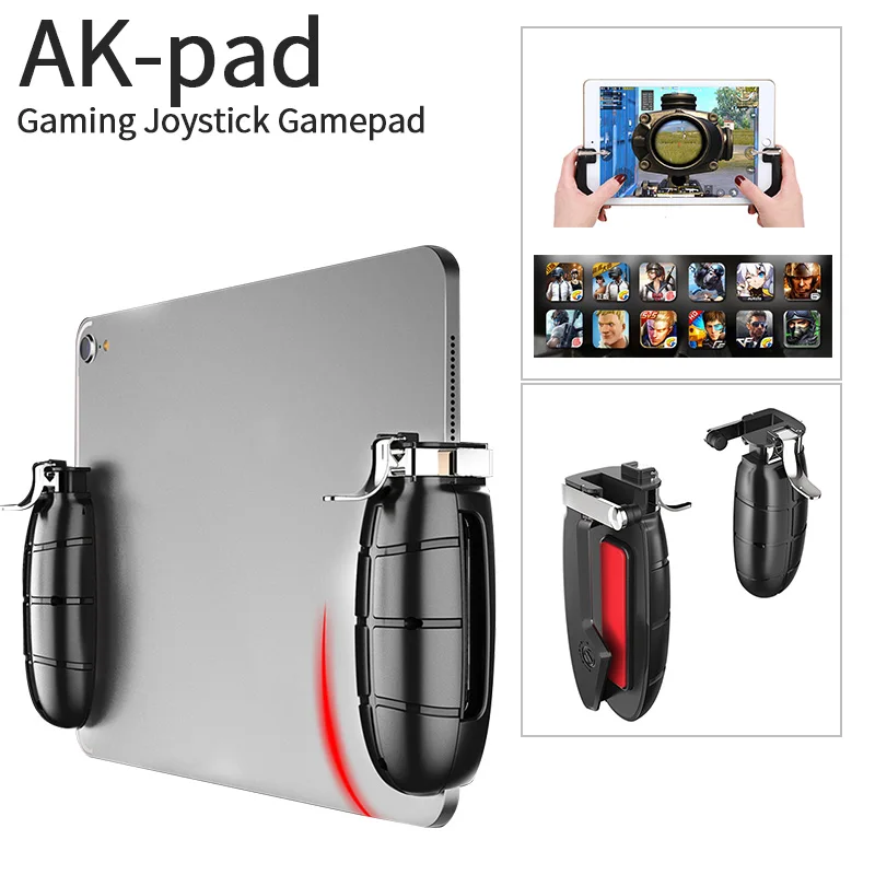 

New Arrival AKPAD 1 Pair Gaming Trigger for PUBG /CS/Knives Out Game Console for ipad Gamepad Anti-slip Handle for Android iOS