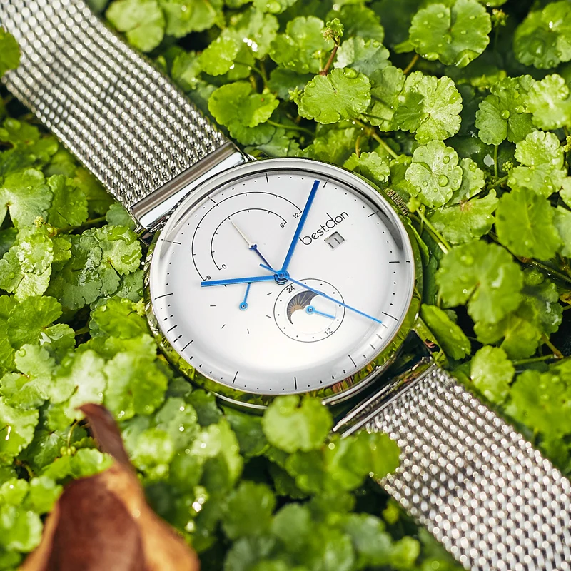 Bestdon автоматические мужские часы 42 мм большой циферблат деловые механические наручные часы водонепроницаемые Moonphase высокого класса подарок для мужчин бренд