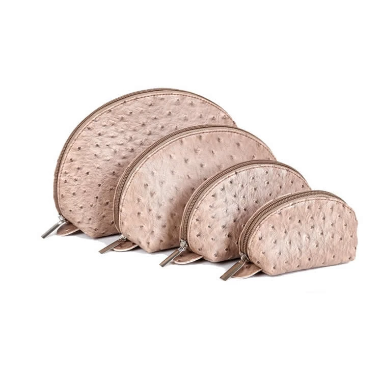 Cosmo Cosmetic Faux Ostrich Exotic Travel Cases Set of 4 (1)