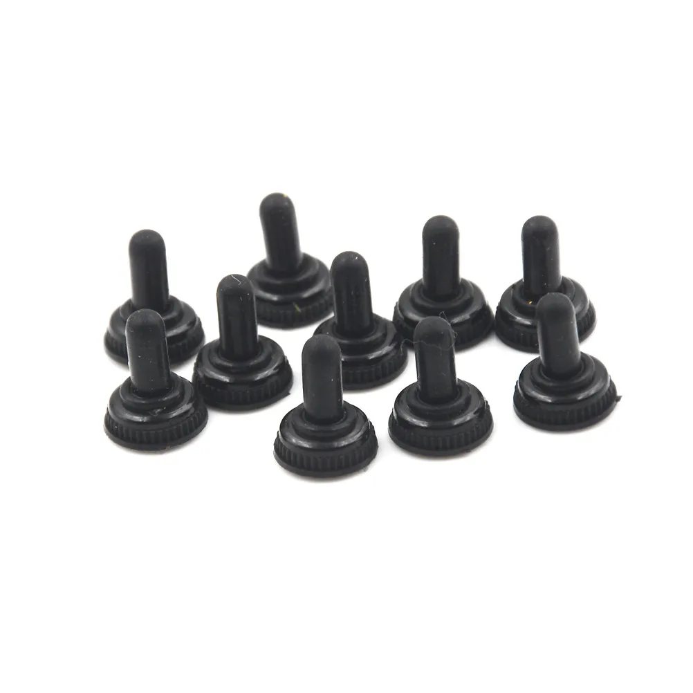 10Pcs/Lot 6mm Waterproof Caps Home Tools Accessories Black Toggle