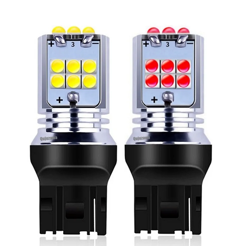 

2Pcs NEW T20 7440 W21W WY21W Super Bright 1800Lm CREE Chip LED Auto Turn Signal Reverse Lamp Brake Bulb Daytime Running Lights