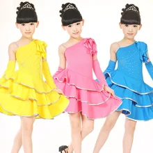 Для девочек и детей дешевые латинское платье для танцев, танцевальное одежда танцевальные костюмы платья для участия в конкурсах бального танца