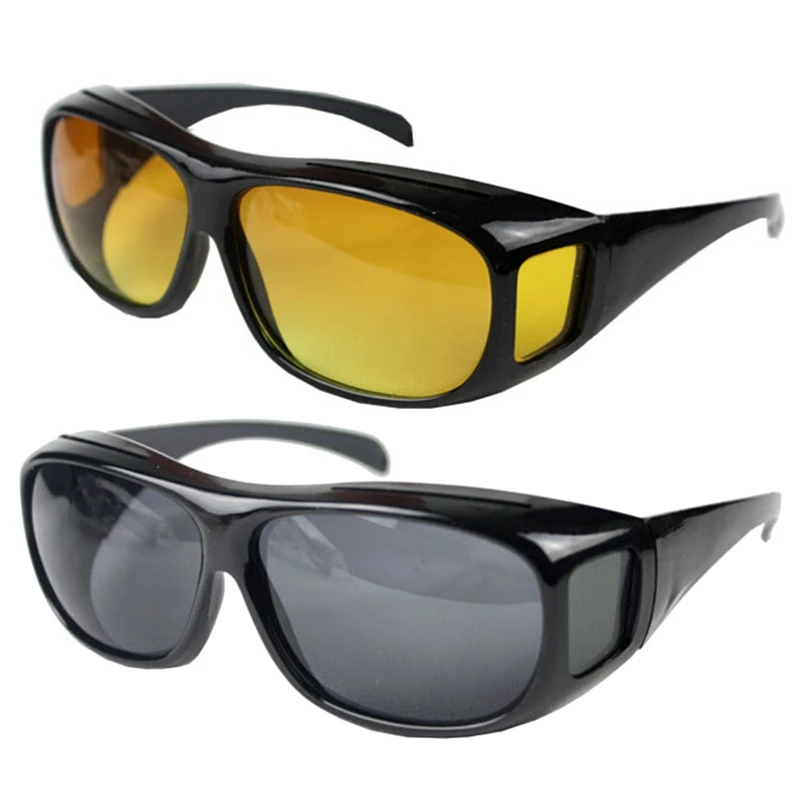 Car Driving Glasses Eyewear UV Protection Men Women Sunglasses Goggles HD Yellow Lenses Sunglasses Night Vision