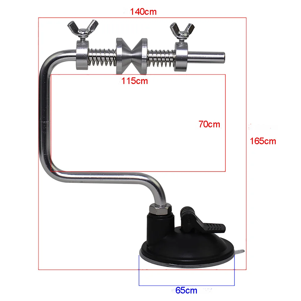 

Portable Aluminum fishing line Winder reel spool Spooler System Tackle Tool Suction Cup