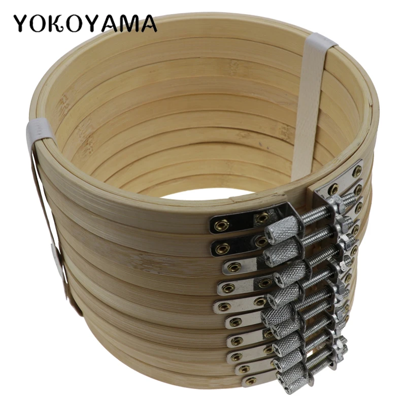 YOKOYAMA набор рамок для вышивания обручей из бамбука, деревянные кольца для вышивания, домашний набор для рукоделия, инструменты для рукоделия, 8 размеров