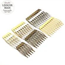 10 шт./лот 5/8/10 зубья металлическая расческа для волос Заколки для волос когти-шпильки DIY ювелирных изделий и Компоненты Свадебные украшения для волос F1810