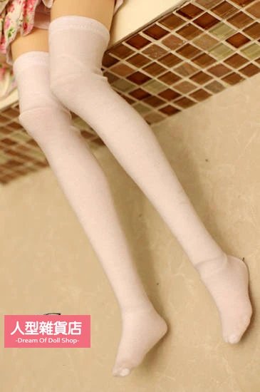 BJD DOLL Dollfie White thigh long stocking Knee socks Clothes For 1//4 SD