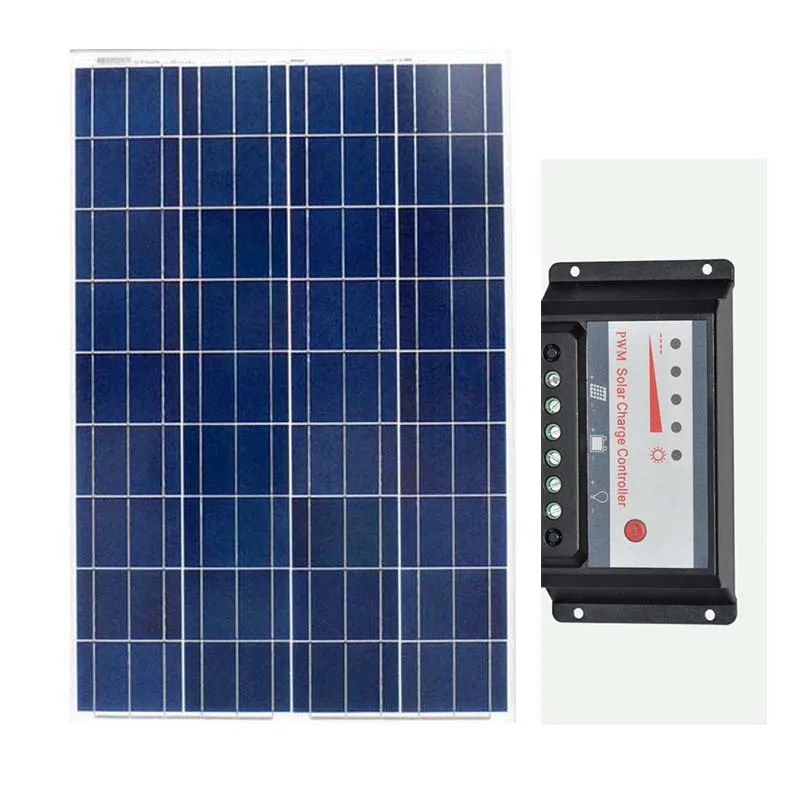 

Powerful 100w Solar Panel 12v Kit Panneau Solaire Solar Charge Controller 12v/24v 30A Outdoor Pool Garden Waterproof Battery Car