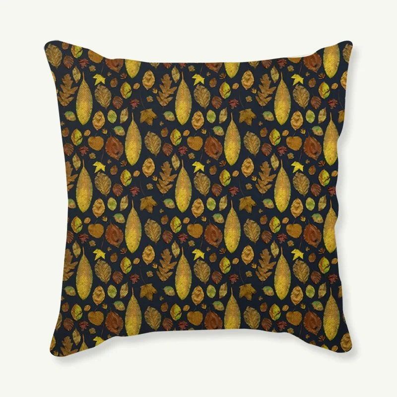 Square 18" Abstract Painting and Leaf Printed Colorful Pineapple Sofa Throw Cushion Covers Living Room Decorative Pillow Case | Дом и сад