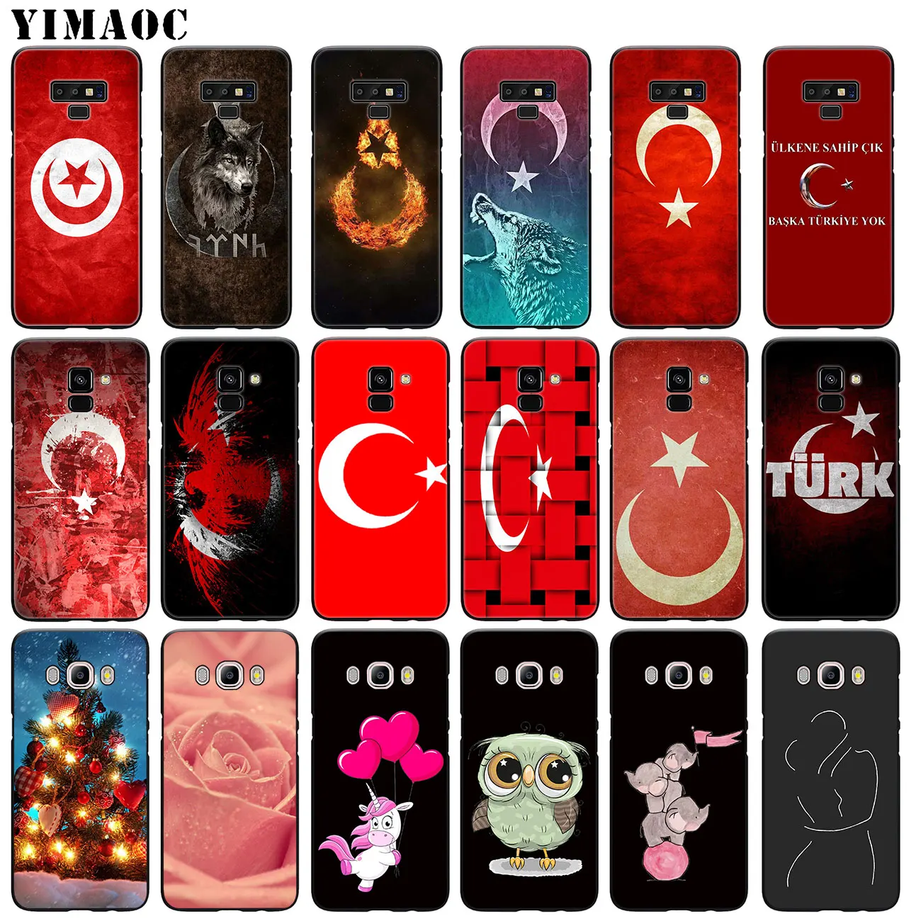Мягкий силиконовый чехол YIMAOC с турецким флагом для Samsung Galaxy A6 A9 A8 A7 2018 A3 A5 2016 2017 Note 9