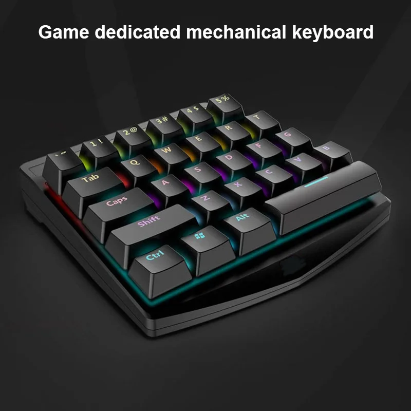 

28 Keys One Hand Design Mechanical Keyboard Wireless for Esport Gaming PUBG Mobile Games SD998