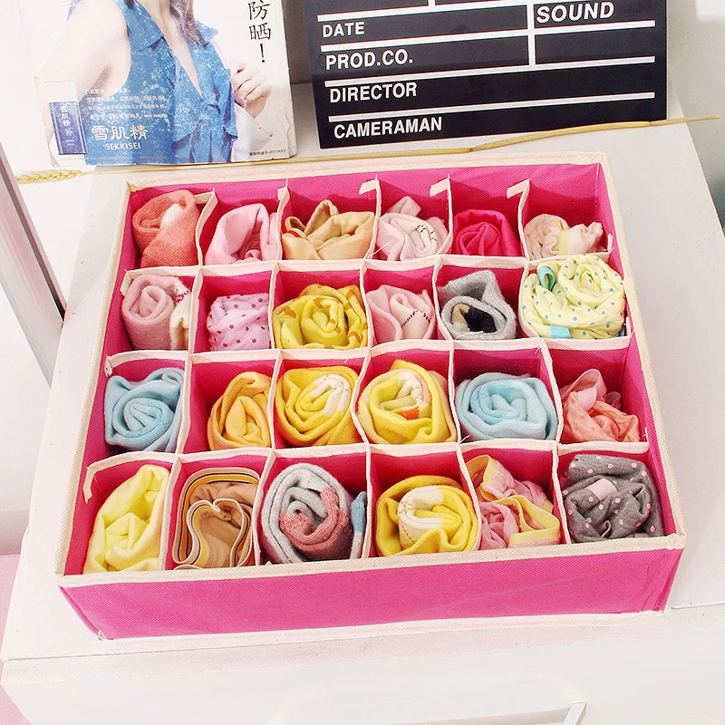 Multi-size Bra Underwear Organizer Foldable Home Storage Box Non-woven Wardrobe Drawer Closet Organizer For Scarfs Socks Multi-size Bra Underwear Organizer Foldable Home Storage Box Non-woven Wardrobe Drawer Closet Organizer For Scarfs Socks