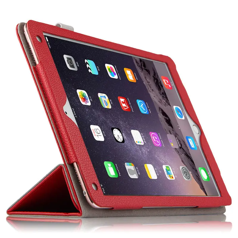 Чехол из воловьей кожи для Apple iPad Air, настоящий защитный смарт-чехол, кожаный чехол для планшета для iPad Air, 9,7 дюймов, iPad5, защитный чехол - Цвет: red