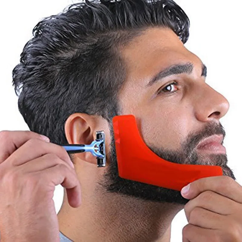 Шаблон для укладки бороды, гребень для бороды для мужчин, легкий и гибкий, подходит для всех-в-одном, инструмент для формирования бороды