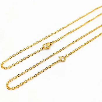 

316L Stainless Steel Chain Necklace Link Chain with Lobster Clasps Circle Spring Clasps Stainless Steel DIY Jewelry Wholesale