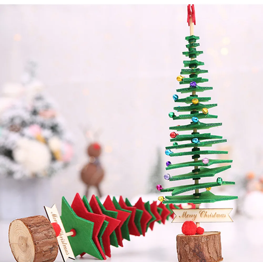 Нетканый DIY веселая Рождественская елка, декор для спальни, подарок для офиса, детский Рождественский ролик для нанесения краски