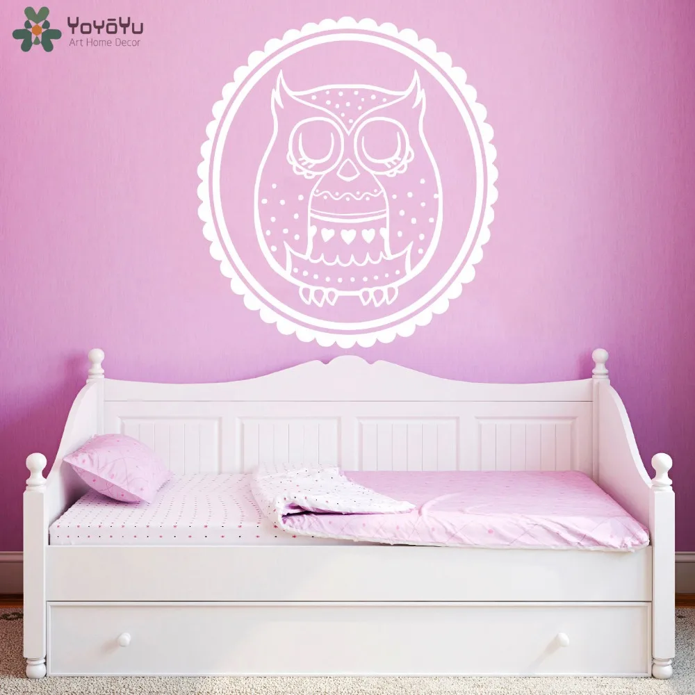 

Owl Wall Decal Animal Pattern Wall Stickers For Kids Rooms Baby Bedroom Interior Removable Home Decor Modern Sleep Mural SY341